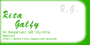 rita galfy business card